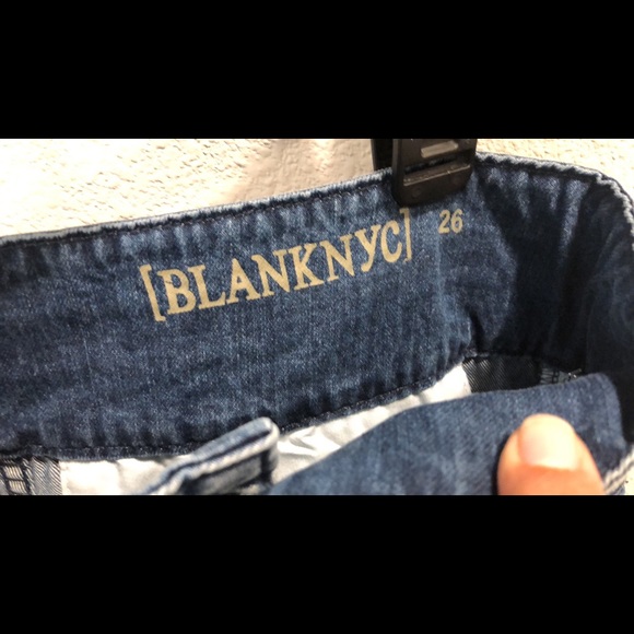 BLANK NYC The ballon women dark wash 100% cotton jeans size 26 - Picture 6 of 8